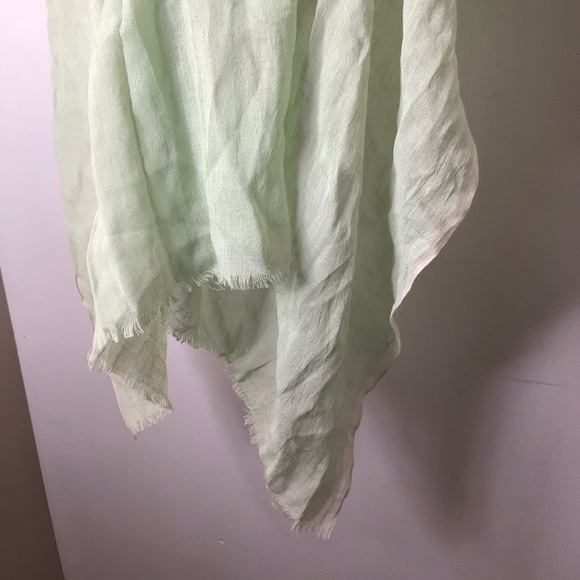 Pomegranate wool scarf women green India Mint Green Wool-Blend Scarf - Picture 4 of 5